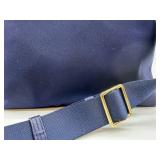 TUMI Crossbody Bag - Navy Blue Nylon with Gold Hardware