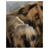 Leopard Print Fur Coat - Made in France, 100% Acetate Lining