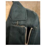 Old Navy XS Teal Asymmetric Zip Jacket & Dea Genuine Leather Mesh Jacket AUS 10 US 6