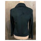 Old Navy XS Teal Asymmetric Zip Jacket & Dea Genuine Leather Mesh Jacket AUS 10 US 6