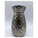 Michael Wainwright USA - Hammered Ceramic Vase - Silver Gray Glaze