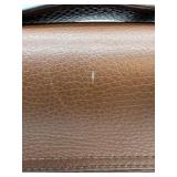 Gucci Brown Pebbled Leather Shoulder Bag - Gold GG Logo Closure