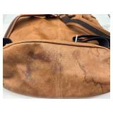 Tumi Backpack Brown Leather - Front Pockets & APW Patch