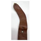 Judith Leiber Brown Snakeskin Belt & Ornate Gold Buckle