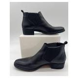Geox Amphibiox Chelsea Boot - Black Leather Ankle Boot