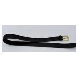 Andersons Black Leather Belt - Solid Brass Buckle Made In Italy