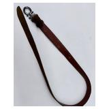 Ferragamo Gancini Leather Belt - Brown, Made in Italy