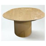 Karl Springer Knife Edge Goat Skin Dining Table - Freeform Inlay Goatskin Parchment