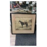 1918 roamer horse lithograph