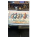horse racing oil painting