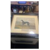 1876 DONALD greyhound etching