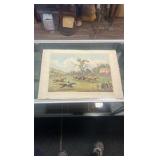 late 1800s horse racing lithograph