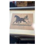 1874 SMUGGLER horse racing etching
