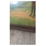 early 1900s inferno racing horse lithograph