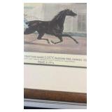 horse trotting lithograph