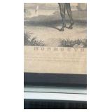 mid 1800s Monmouth eclipse etching