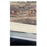 late 1800s horse racing lithograph