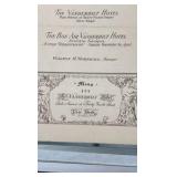 1934 Vanderbilt hotel menu