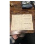 1912 Lake Erie trotting circuit race program and tickets