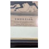 1874 SMUGGLER horse racing etching