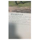 late 1800s memnon horse racing etching