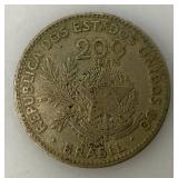 1901 Brazil 200 Ries Liberty