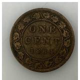 1882, 1884 & 1888 Canada One Cent Queen Victoria Coins Great Condition