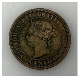 1882, 1884 & 1888 Canada One Cent Queen Victoria Coins Great Condition