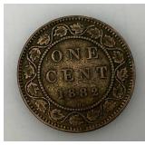 1882, 1884 & 1888 Canada One Cent Queen Victoria Coins Great Condition