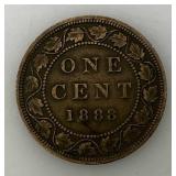 1882, 1884 & 1888 Canada One Cent Queen Victoria Coins Great Condition