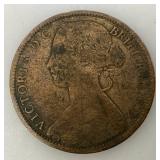 1861 British Victoria Penny