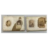 Antique Photo Album With Antique Photos & Some Tin Types