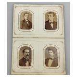 Antique Photo Album With Antique Photos & Some Tin Types