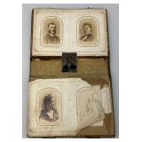 Antique Photo Album With Antique Photos & Some Tin Types