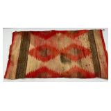 Vintage Woven Navajo Saddle Blanket 21" x 39 1/2"