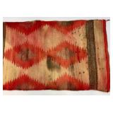 Vintage Woven Navajo Saddle Blanket 21" x 39 1/2"