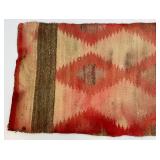Vintage Woven Navajo Saddle Blanket 21" x 39 1/2"