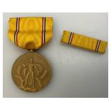 Vintage Military Metals With Ribbons In Original Box & More