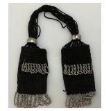 Victorian Hand Knit Crocheted And Beaded Miser