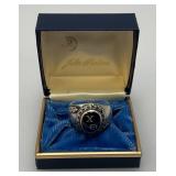 Antique Solid STERLING Oval Masonic Ring With Case 14.83 Grams Overall