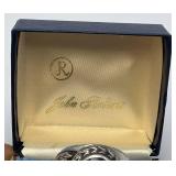 Antique Solid STERLING Oval Masonic Ring With Case 14.83 Grams Overall