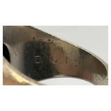 Antique Solid STERLING Oval Masonic Ring With Case 14.83 Grams Overall