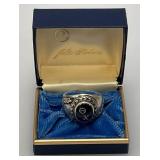 Antique Solid STERLING Oval Masonic Ring With Case 14.83 Grams Overall