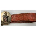 Vintage MASONIC Knights Templar Sword Clasp, Chain, Buckle And Belt