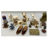 Misc. Vintage Items Including ERPHILA Dog Statues Made In Germany And More