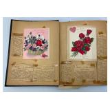 Vintage Scrap Book With Vintage Valentines And More