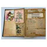 Vintage Scrap Book With Vintage Valentines And More