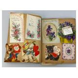 Vintage Scrap Book With Vintage Valentines And More