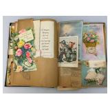 Vintage Scrap Book With Vintage Valentines And More