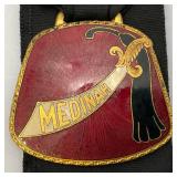 Antique 1908 Shriners Pin With Inscription On Back